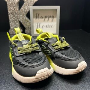 Hey Dude Kids Black and Neon Yellow Sneakers